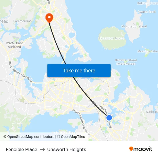 Fencible Place to Unsworth Heights map