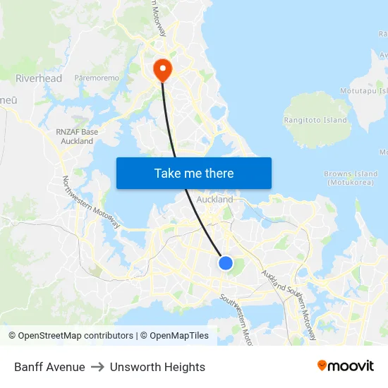 Banff Avenue to Unsworth Heights map