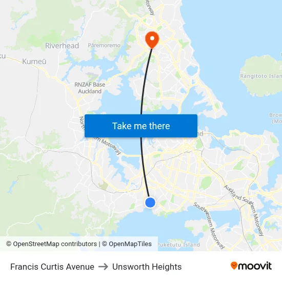 Francis Curtis Avenue to Unsworth Heights map