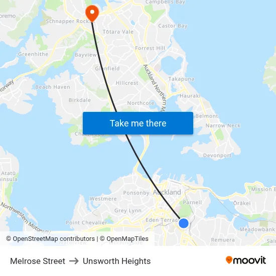 Melrose Street to Unsworth Heights map