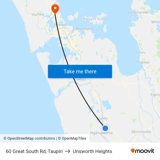 60 Great South Rd, Taupiri to Unsworth Heights map