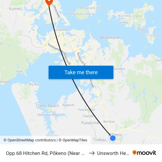 Opp 68 Hitchen Rd, Pōkeno (Near Calder Cr) to Unsworth Heights map