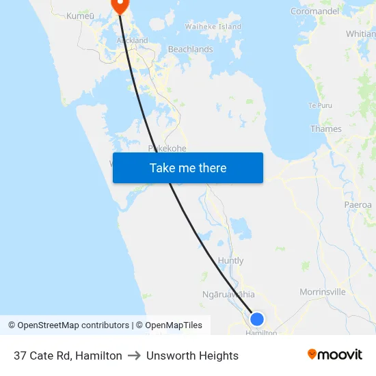 37 Cate Rd, Hamilton to Unsworth Heights map