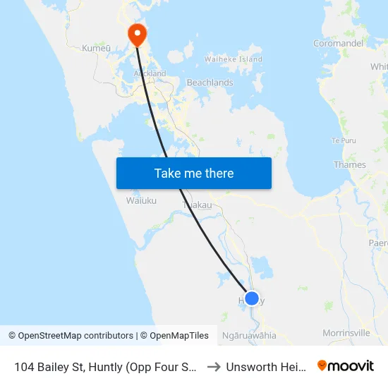 104 Bailey St, Huntly (Opp Four Square) to Unsworth Heights map