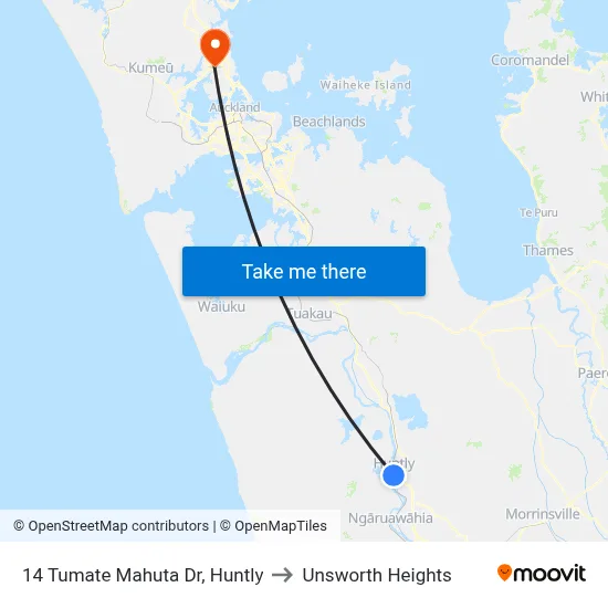 14 Tumate Mahuta Dr, Huntly to Unsworth Heights map