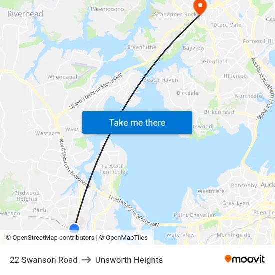 22 Swanson Road to Unsworth Heights map