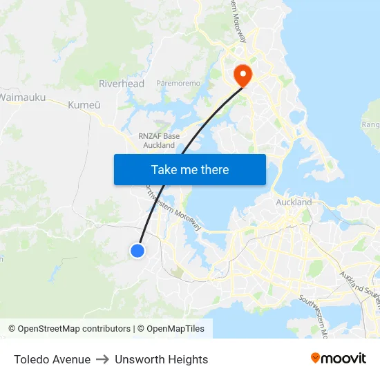 Toledo Avenue to Unsworth Heights map