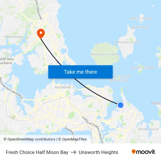 Fresh Choice Half Moon Bay to Unsworth Heights map