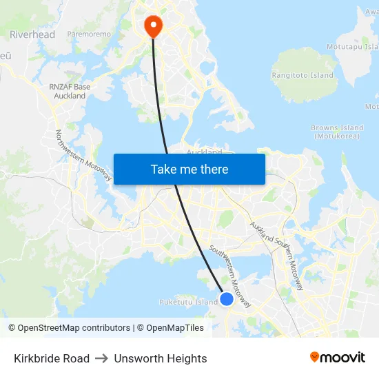 Kirkbride Road to Unsworth Heights map