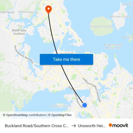 Buckland Road/Southern Cross Campus to Unsworth Heights map