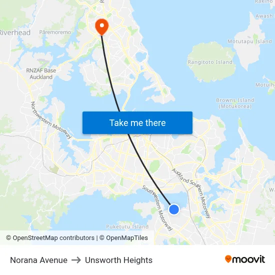 Norana Avenue to Unsworth Heights map