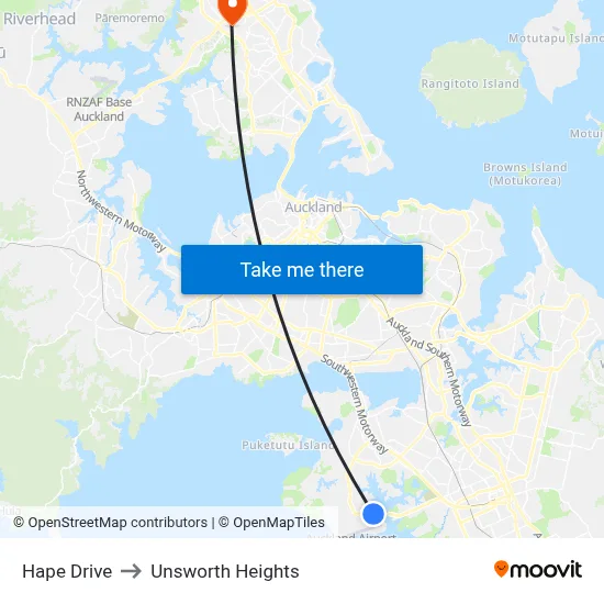 Hape Drive to Unsworth Heights map