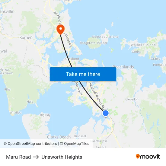 Maru Road to Unsworth Heights map