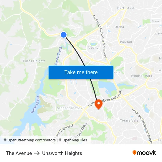 The Avenue to Unsworth Heights map