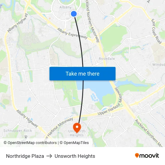 Northridge Plaza to Unsworth Heights map