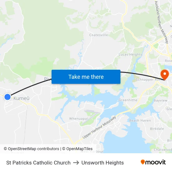 St Patricks Catholic Church to Unsworth Heights map