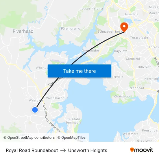 Royal Road Roundabout to Unsworth Heights map