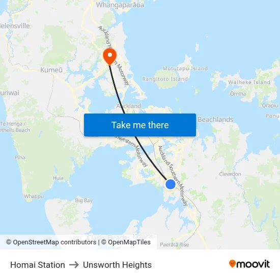 Homai Station to Unsworth Heights map