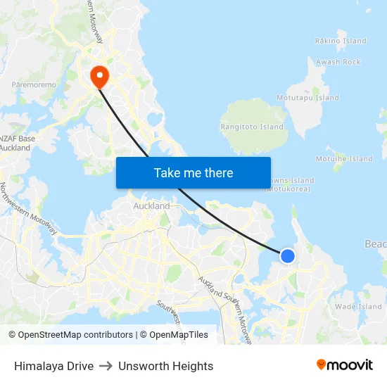 Himalaya Drive to Unsworth Heights map
