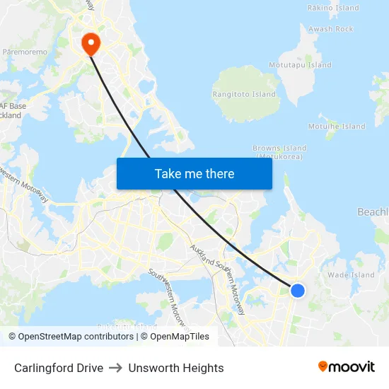 Carlingford Drive to Unsworth Heights map