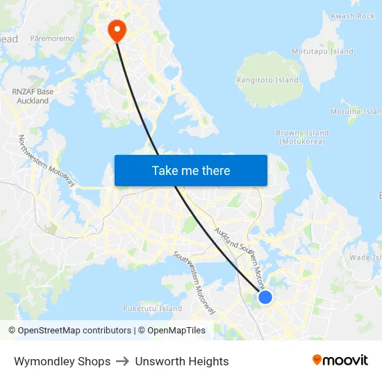 Wymondley Shops to Unsworth Heights map