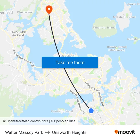 Walter Massey Park to Unsworth Heights map