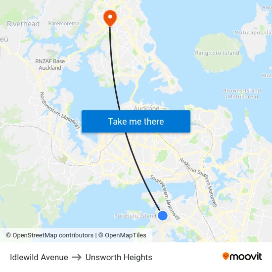 Idlewild Avenue to Unsworth Heights map