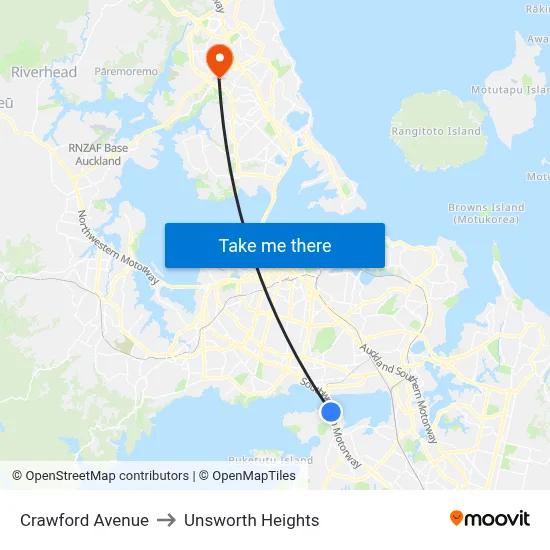 Crawford Avenue to Unsworth Heights map