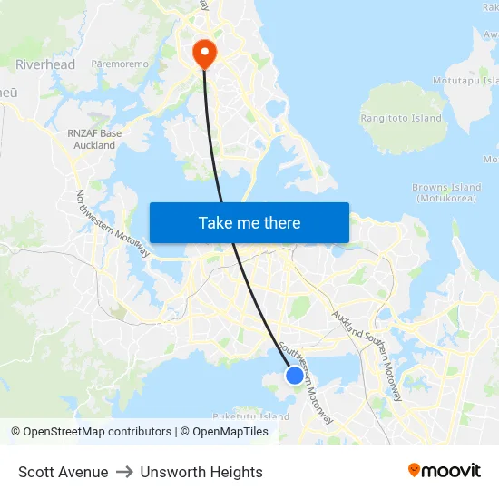 Scott Avenue to Unsworth Heights map