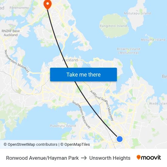 Ronwood Avenue/Hayman Park to Unsworth Heights map