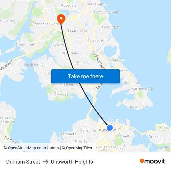 Durham Street to Unsworth Heights map