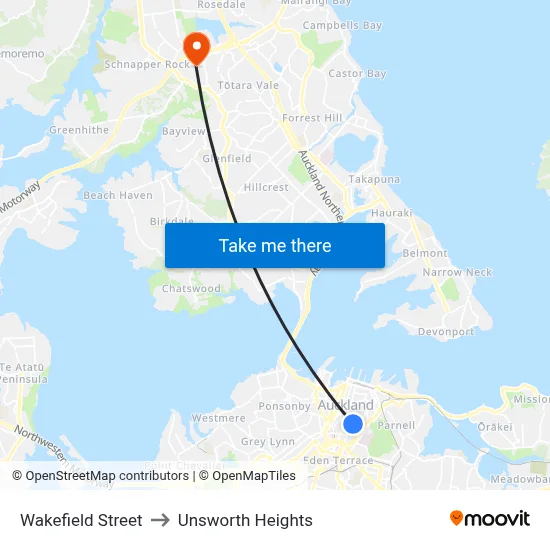 Wakefield Street to Unsworth Heights map