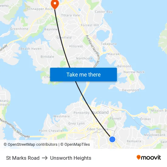 St Marks Road to Unsworth Heights map