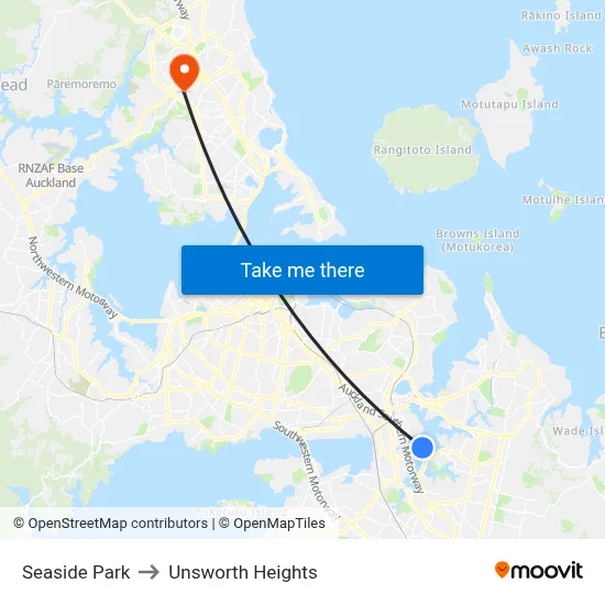 Seaside Park to Unsworth Heights map