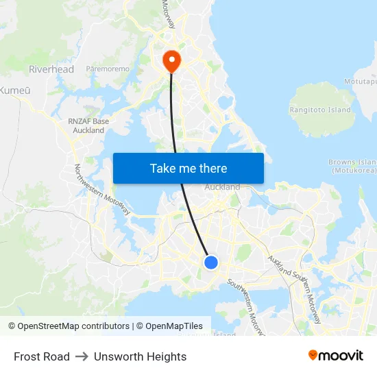 Frost Road to Unsworth Heights map