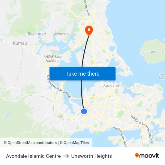 Avondale Islamic Centre to Unsworth Heights map