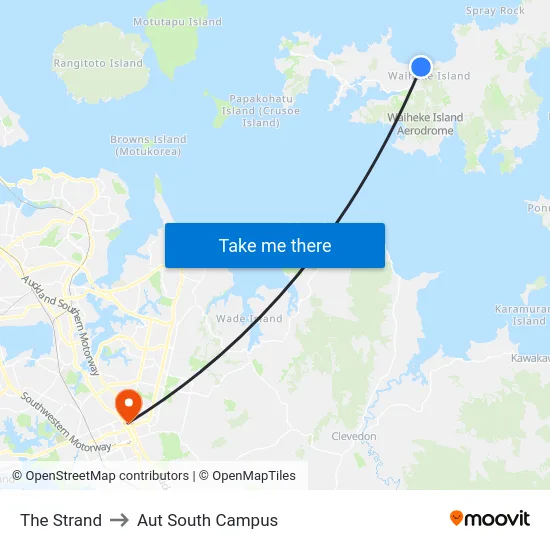 The Strand to Aut South Campus map