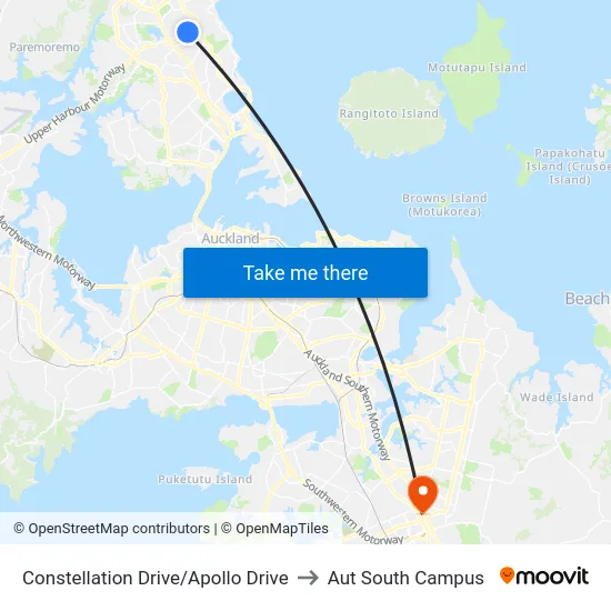 Constellation Drive/Apollo Drive to Aut South Campus map