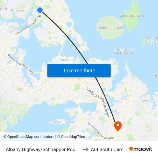 Albany Highway/Schnapper Rock Road to Aut South Campus map
