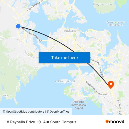 18 Reynella Drive to Aut South Campus map