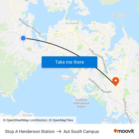 Stop A Henderson Station to Aut South Campus map