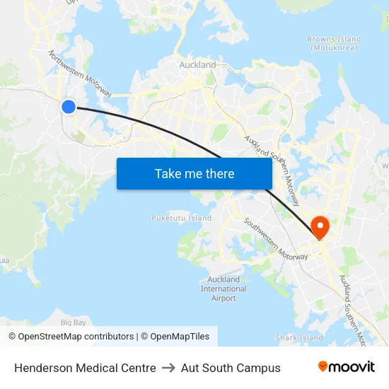 Henderson Medical Centre to Aut South Campus map