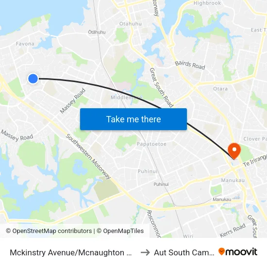 Mckinstry Avenue/Mcnaughton Avenue to Aut South Campus map