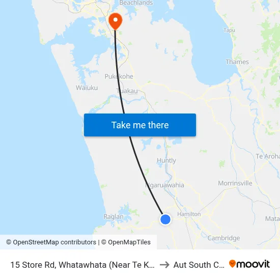 15 Store Rd, Whatawhata (Near Te Kowhai Golf Club) to Aut South Campus map