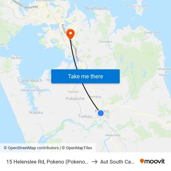 15 Helenslee Rd, Pokeno (Pokeno School) to Aut South Campus map