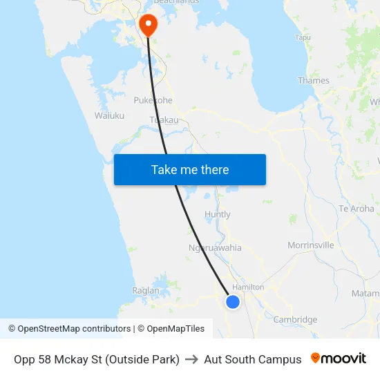 Opp 58 Mckay St, Hamilton (Outside Park) to Aut South Campus map
