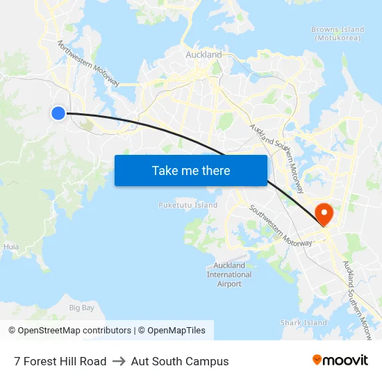 7 Forest Hill Road to Aut South Campus map