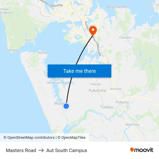 Masters Road to Aut South Campus map