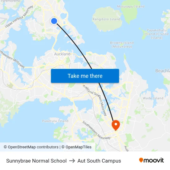 Sunnybrae Normal School to Aut South Campus map