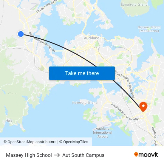Massey High School to Aut South Campus map